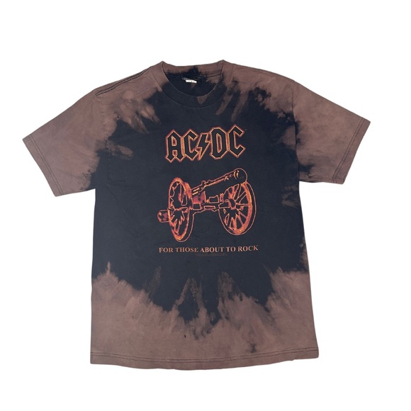 AC/DC Bleach Dye Band Tee - Picture 1 of 4